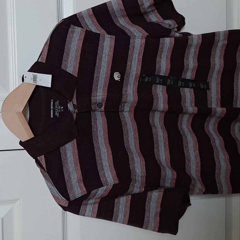 Banana Republic striped polo. NWT